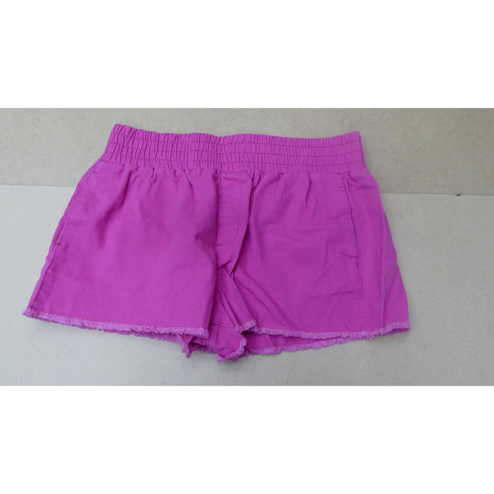 No Boundaries Smocked Waist Shorts Juniors XL 15-17 Pink NWT Frayed Hem Cotton